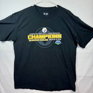 NFL Team Apparel Pittsburgh Steelers Champions Super Bowl XLIII T-Shirt Sz Large